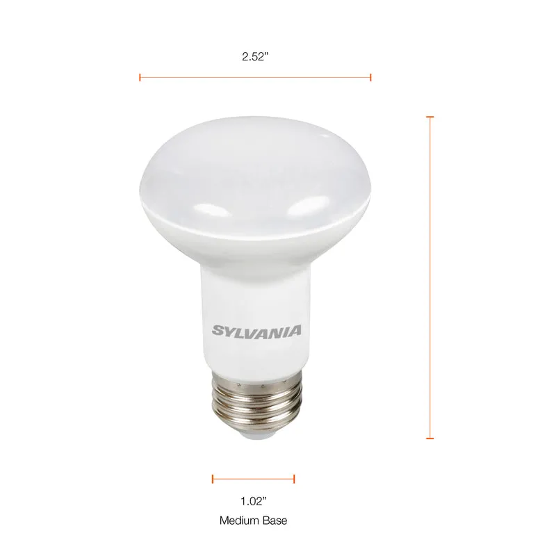 SYLVANIA LED R20 Flood Light Bulb, 50W = 5W, 10 Year, Dimmable, Frosted Finish, 325 Lumens, 5000K, Daylight - 2 Pk
