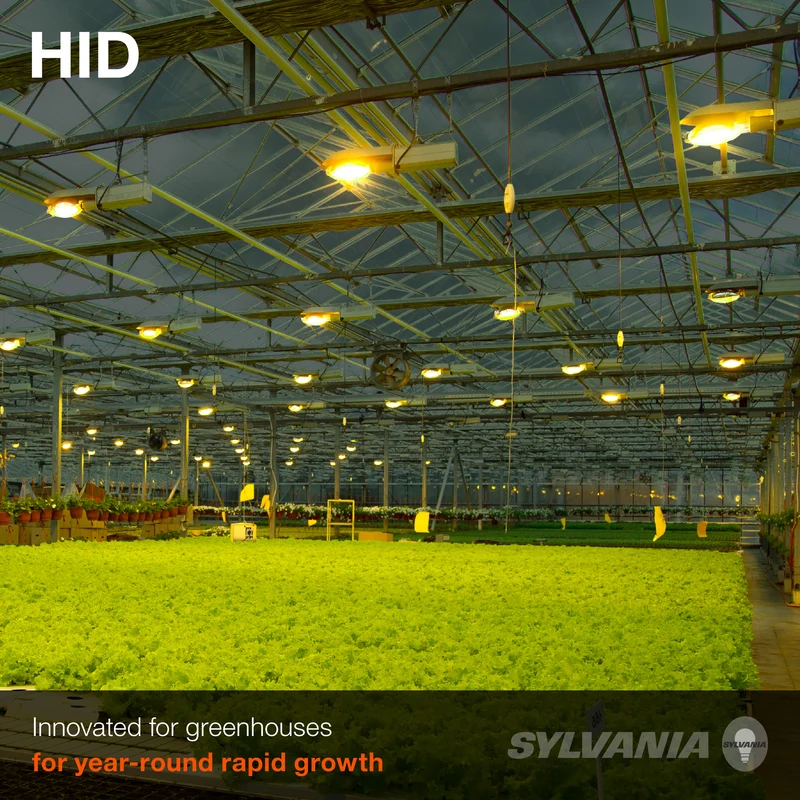 SYLVANIA 400W Plantastar High Pressure Sodium Grow Light, T14.5, 50,000 Lumens, E39 Base, 100 Volts, 2100K, Clear - 1 Pk