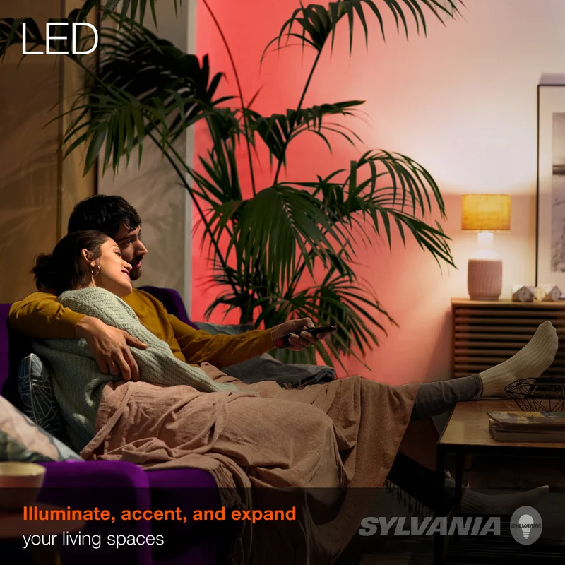 SYLVANIA LED Mosaic Flexible Light Universal Connector Kit, 2 (2ft) Strips, with Remote - 1 Pk