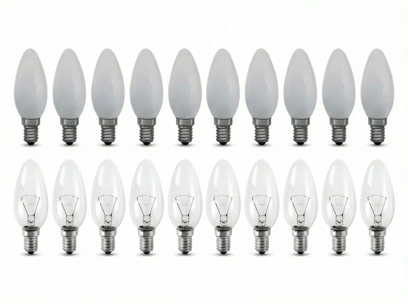 Lot de 10 ampoules incandescentes flamme E14 à filament