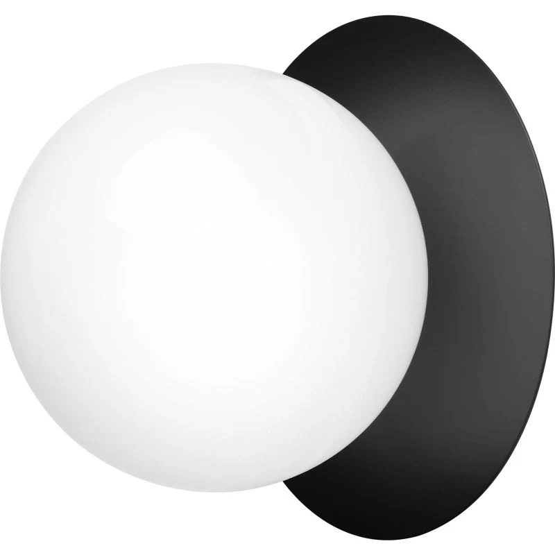 LIILA 1 LARGE VÆGLAMPE IP44 SORT/OPAL