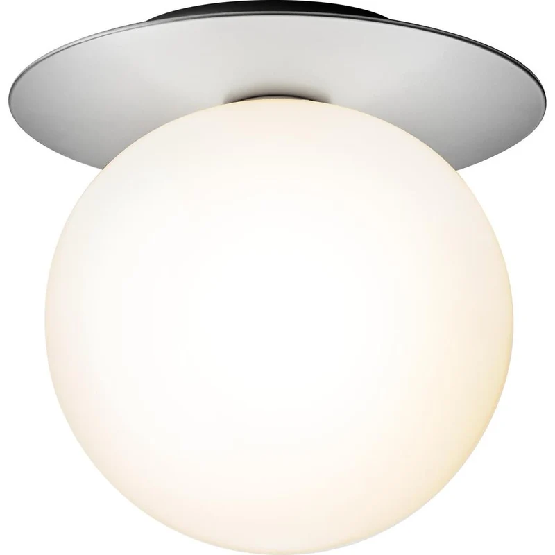 LIILA 1 LARGE VÆGLAMPE IP44 LYS SØLV/OPAL