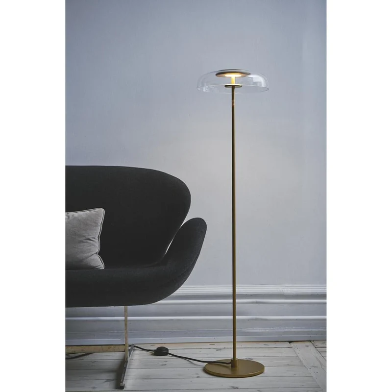 BLOSSI GULVLAMPE NORDIC GULD/KLAR LED DÆMP