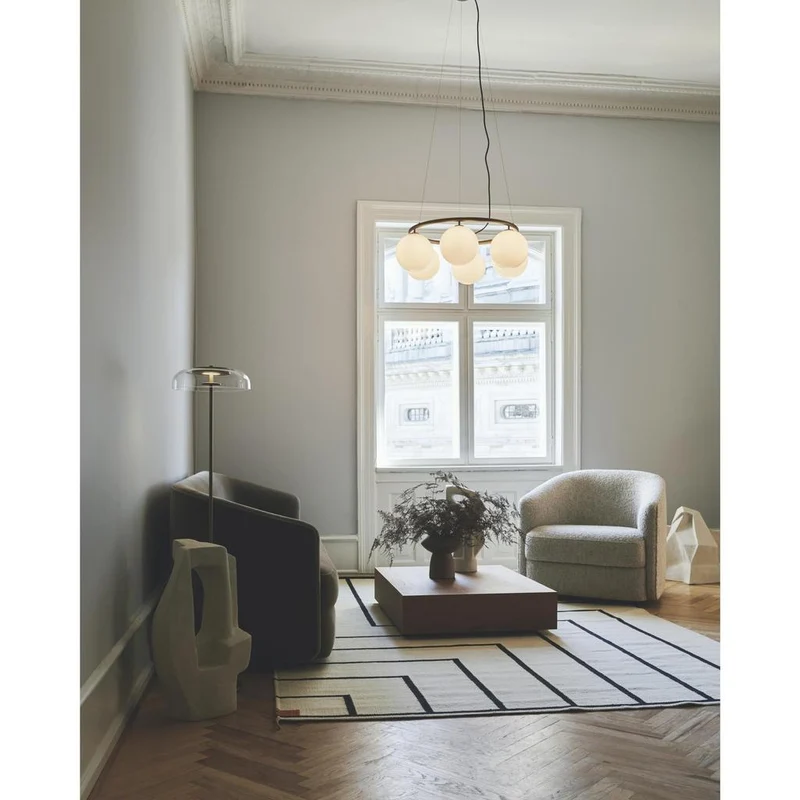 BLOSSI GULVLAMPE NORDIC GULD/KLAR LED DÆMP