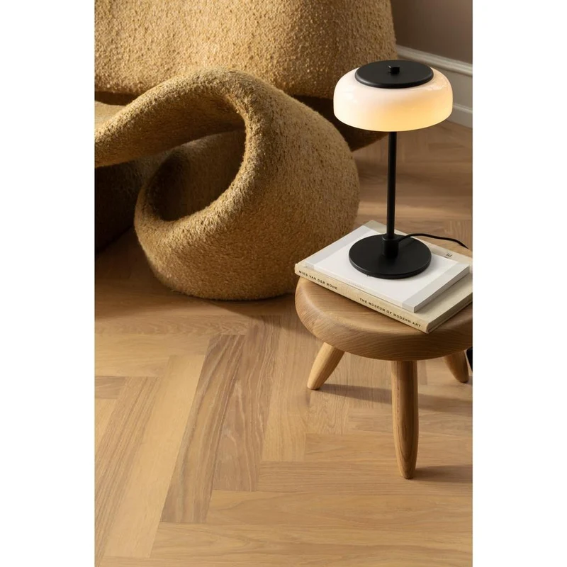 BLOSSI BORDLAMPE SORT/OPAL LED DÆMP SMALL