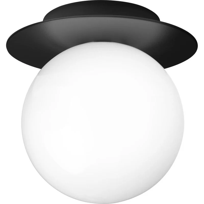 LIILA 1 MEDIUM VÆGLAMPE IP44 SORT/OPAL