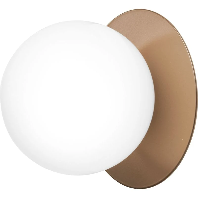 LIILA 1 MEDIUM VÆGLAMPE IP44 MØRK BRONZE/OPAL
