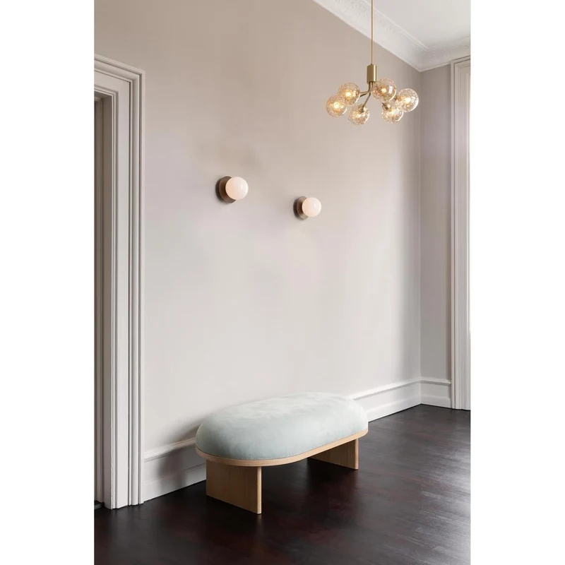LIILA 1 MEDIUM VÆGLAMPE IP44 MØRK BRONZE/OPAL