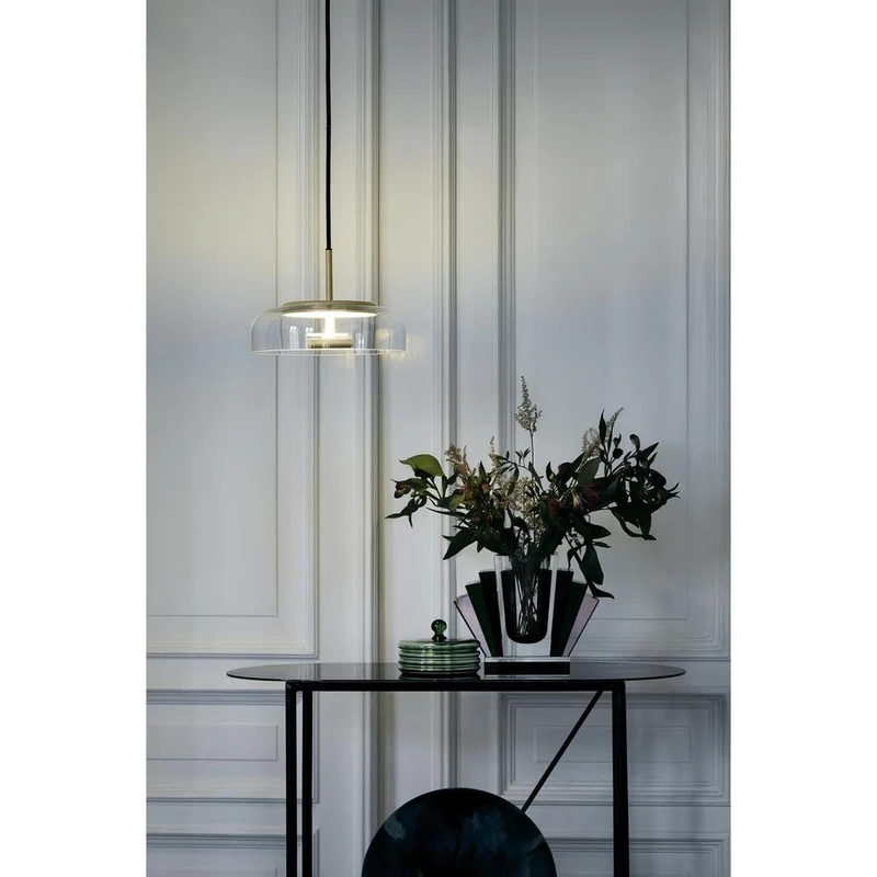 BLOSSI 1 PENDEL NORDIC GULD/KLAR LED