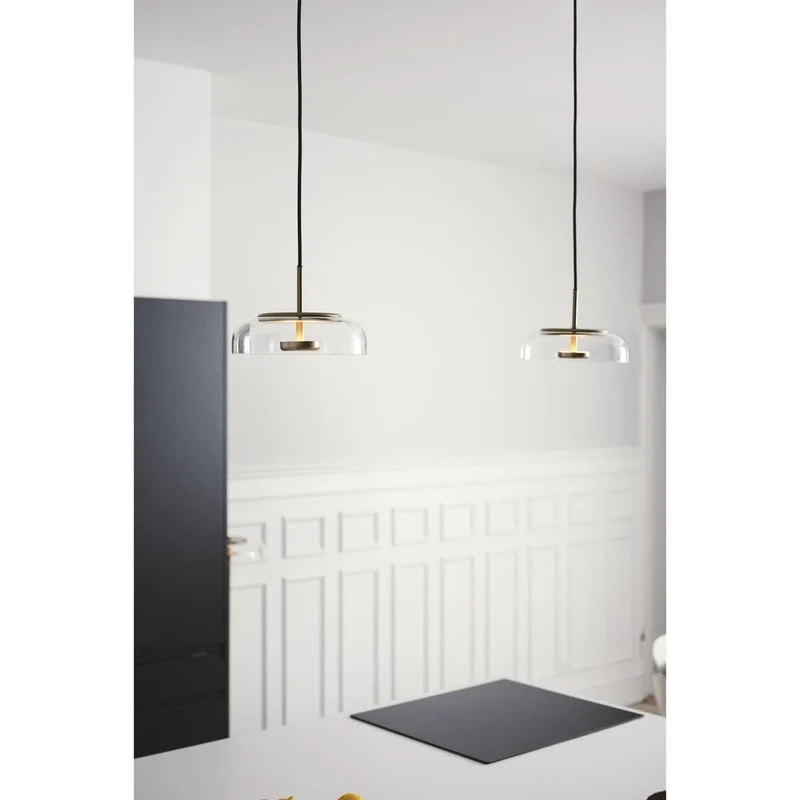 BLOSSI 1 PENDEL NORDIC GULD/KLAR LED