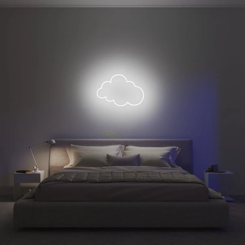 Cloud (blanc chaud) - signe en néon LED