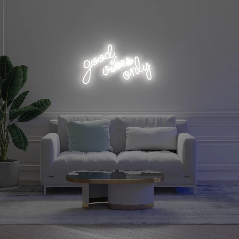 Good Vibes Only, signe en néon LED