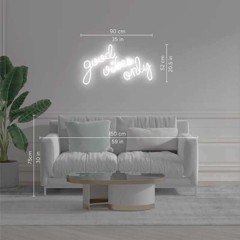 Good Vibes Only, signe en néon LED