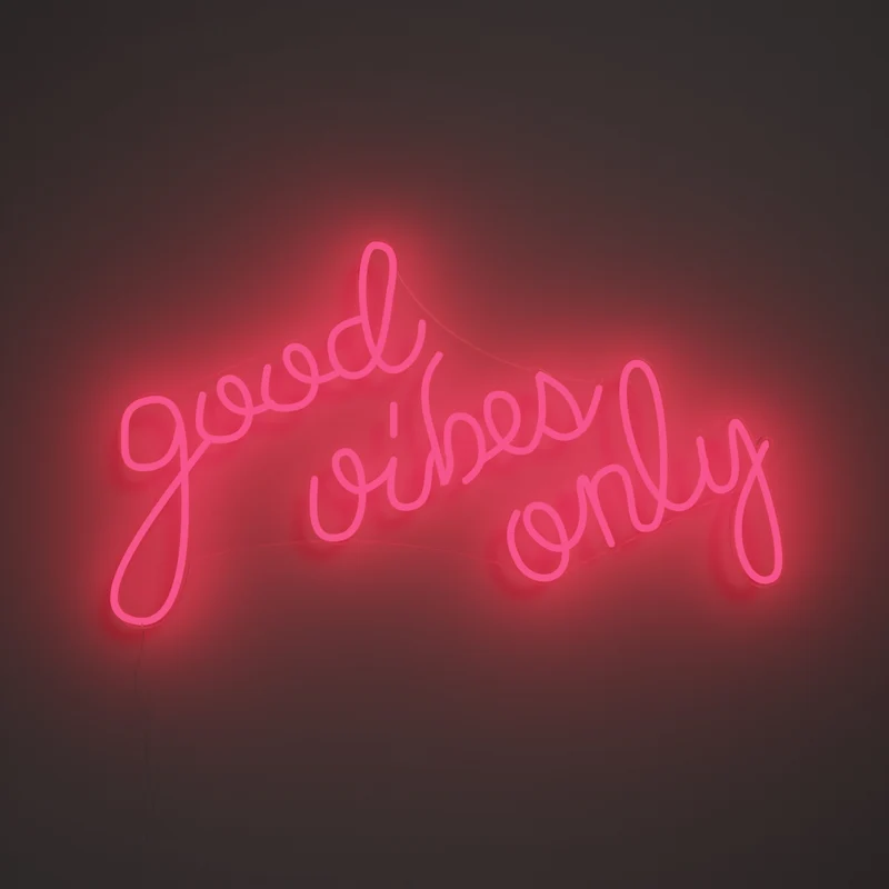 Good Vibes Only, signe en néon LED