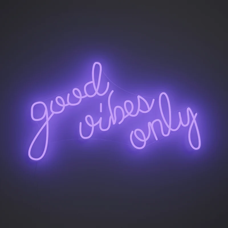 Good Vibes Only, signe en néon LED