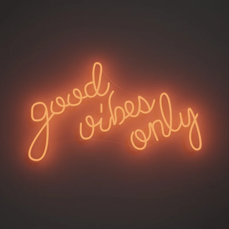 Good Vibes Only, signe en néon LED