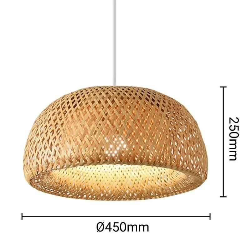 Suspension en osier pour salon