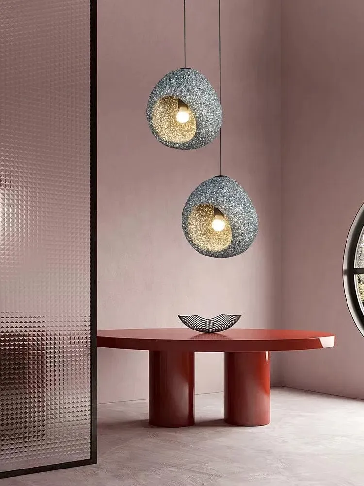 Suspension Scandinave imitation pierre pour Salon