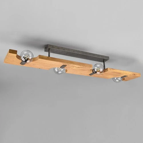 Plafonnier Plat Bois