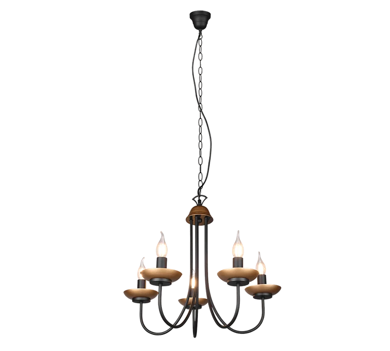 Luminaire Suspendu Chandelier Noir