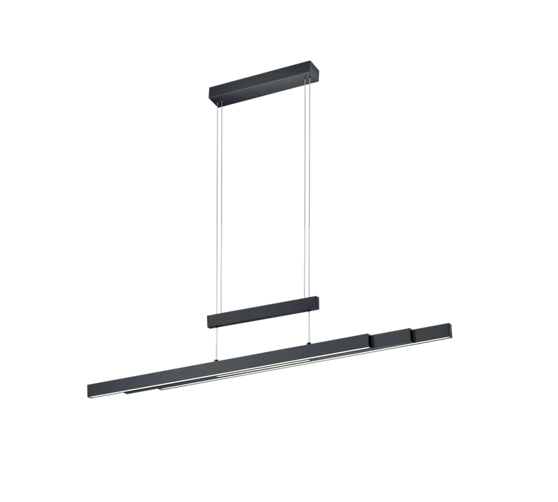 Luminaire Suspendu Noir Industriel