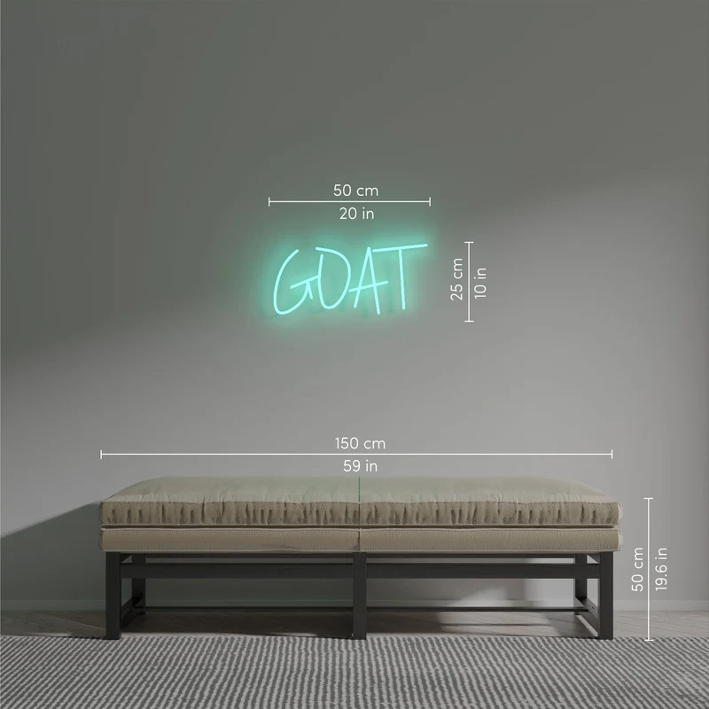 GOAT, signe en néon LED