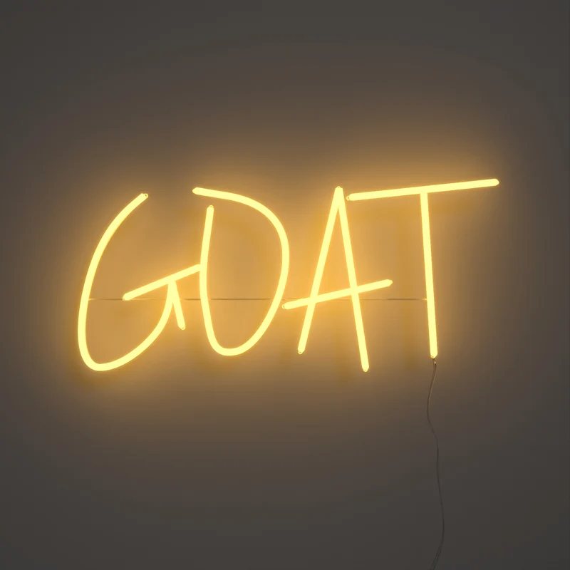 GOAT, signe en néon LED