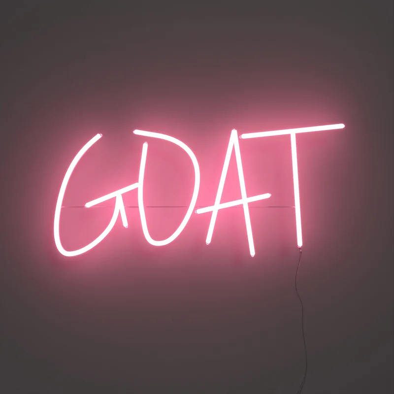 GOAT, signe en néon LED