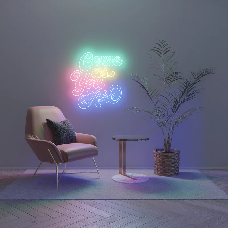 Come as you are by Caren Kreger - signe en néon LED