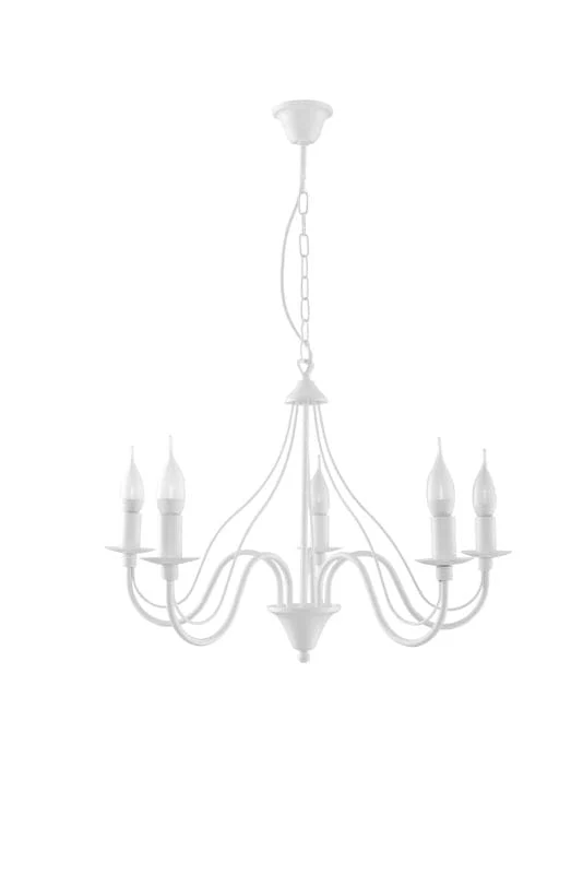 Lustre chandelier vintage classique blanc