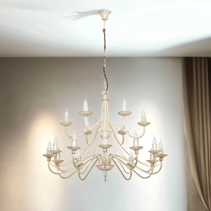 Lustre Chandelier Crème Salon Luxe