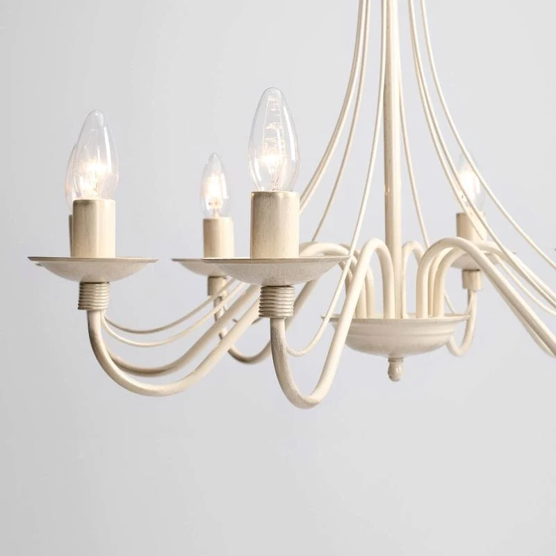 Lustre Chandelier Crème Salon Luxe