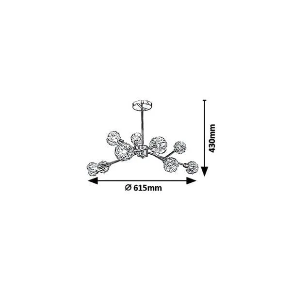 Lampe Doré Verre Plafond Salon