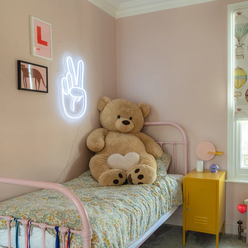 Peace Hand, signe en néon LED