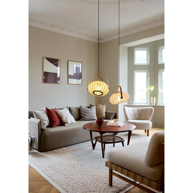 DC Ø40 TEKSTIL PENDEL GRÅ - Halo Design