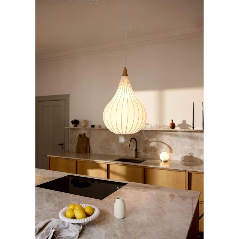 DROPS Ø38 TEKSTIL PENDEL HVID - Halo Design