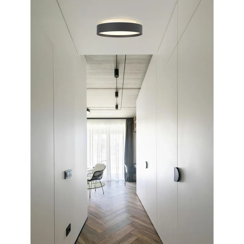 Backlight Full Ø50 Sort Plafond - 3-trins dæmpbar LED