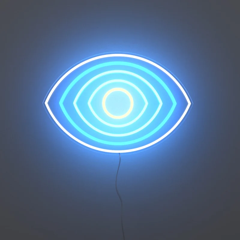Blue I'm watching you - signe en néon LED (EYE - OEIL)