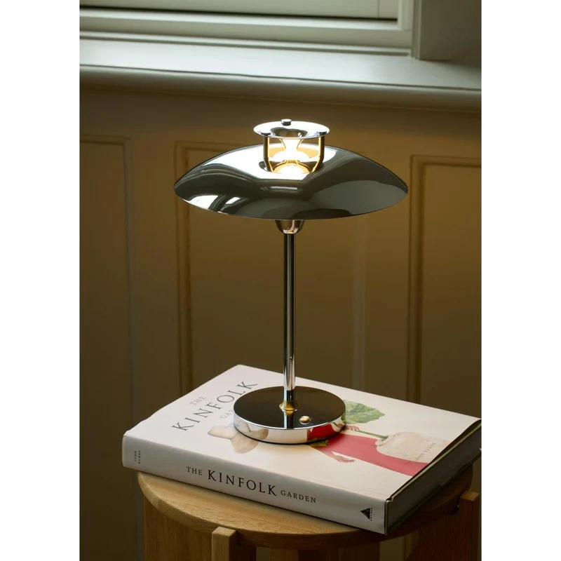 Stepp 1-2-3 Portable - Mørke Krom - Genopladelig bordlampe i elegent finish