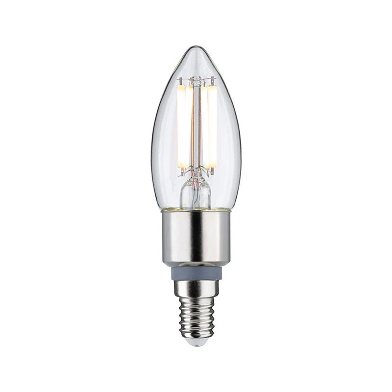 E14 5W LED Kerze Filament Dim-to-Warm 1800-3000K Klar