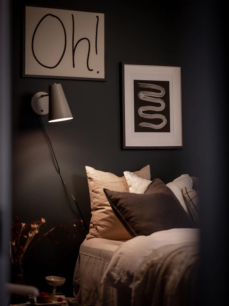 Applique murale en métal beige de Chambre