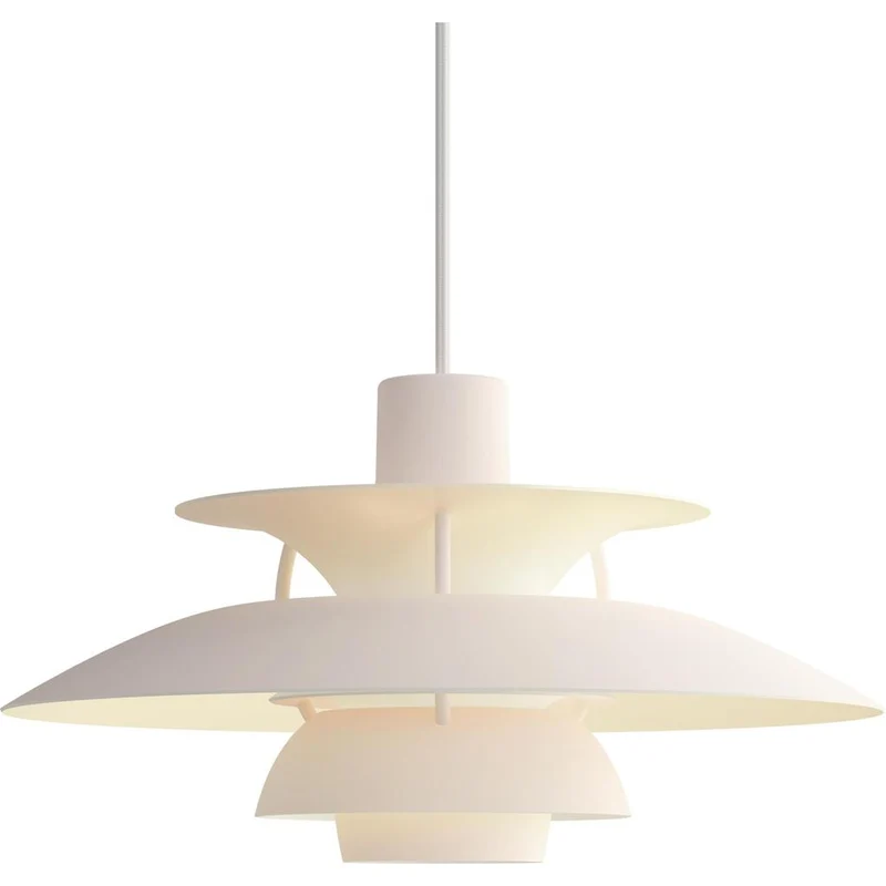 PH 5 Mini - Elegant og blændfri pendel fra Louis Poulsen - Monochrome Pale Blush