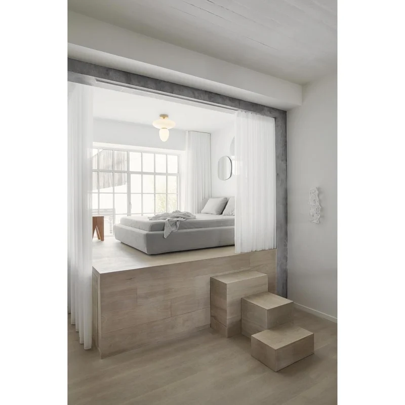 RIZZATTO 42 LOFTSLAMPE SATIN MESSING/OPAL