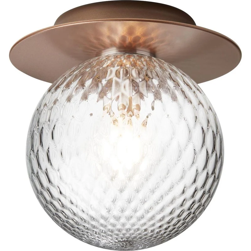 LIILA 1 MEDIUM VÆGLAMPE IP44 MØRK BRONZE/KLAR