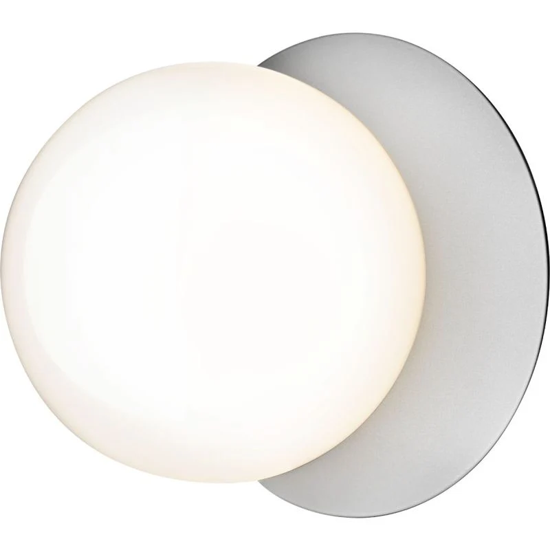 LIILA 1 MEDIUM VÆGLAMPE IP44 LYS SØLV/OPAL