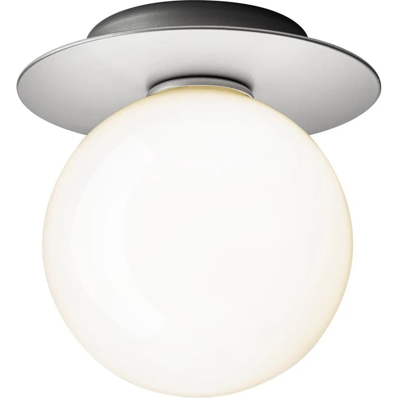 LIILA 1 MEDIUM VÆGLAMPE IP44 LYS SØLV/OPAL