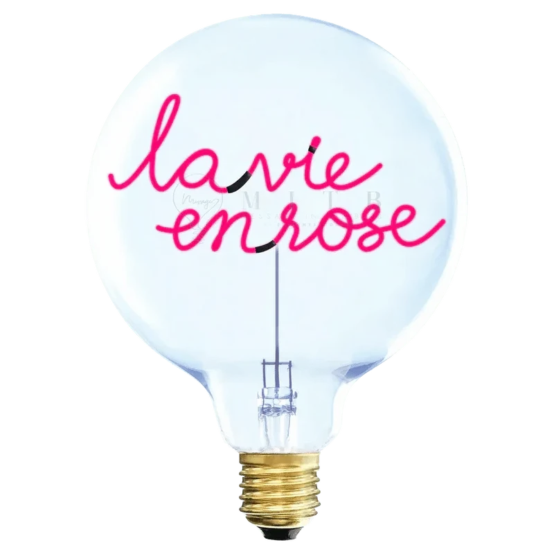 Ampoule décorative LED "La Vie en Rose" - Message In The Bulb