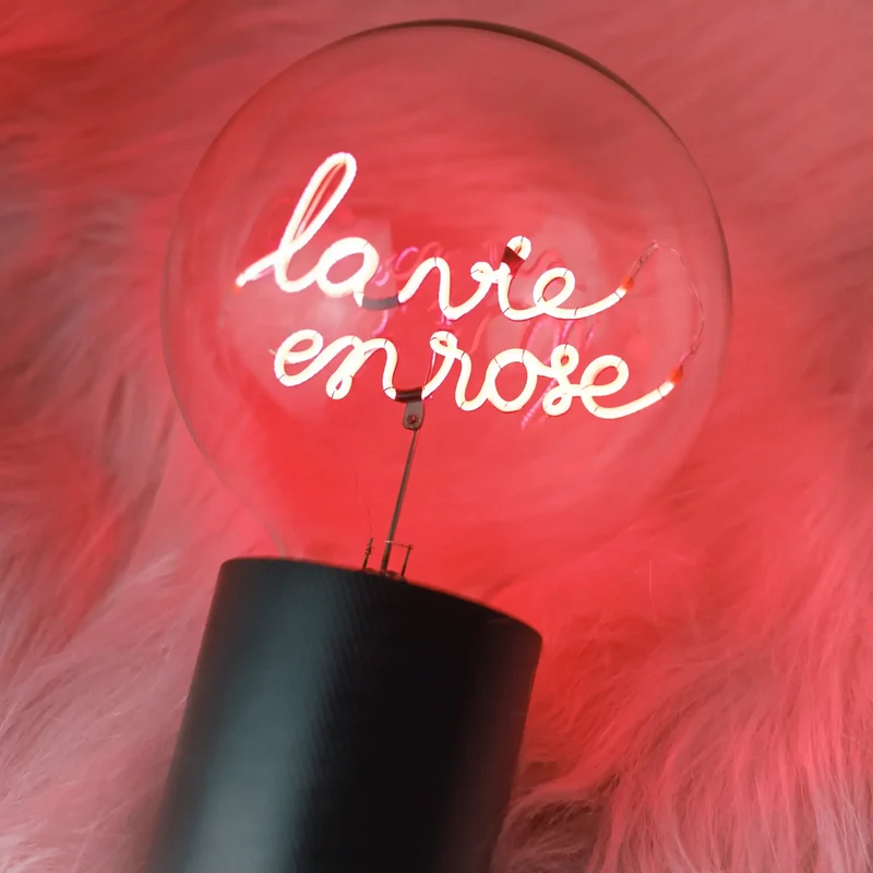 Ampoule décorative LED "La Vie en Rose" - Message In The Bulb