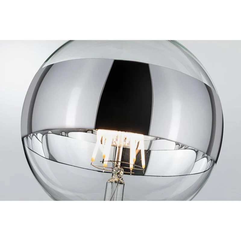 E27 6,5W LED Globe Ringspiegel Dimmbar 2700K Silber