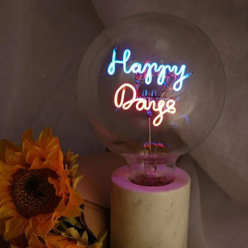 Ampoule décorative LED "Happy Days" - Message In The Bulb